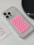 Multifunctional Silicone Suction Phone Holder Mat Square Anti-Slip Wall Stand Single-Sided Case Mount Back Sticker