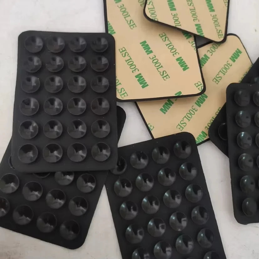 Multifunctional Silicone Suction Phone Holder Mat Square Anti-Slip Wall Stand Single-Sided Case Mount Back Sticker